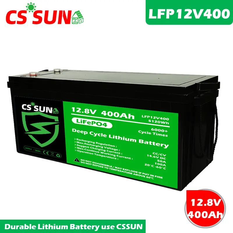 LFP12V400 12.8V 400Ah Lithium Battery Deep Cycle LiFePO4 Cell for Solar Off-Grid Energy Storage Systems