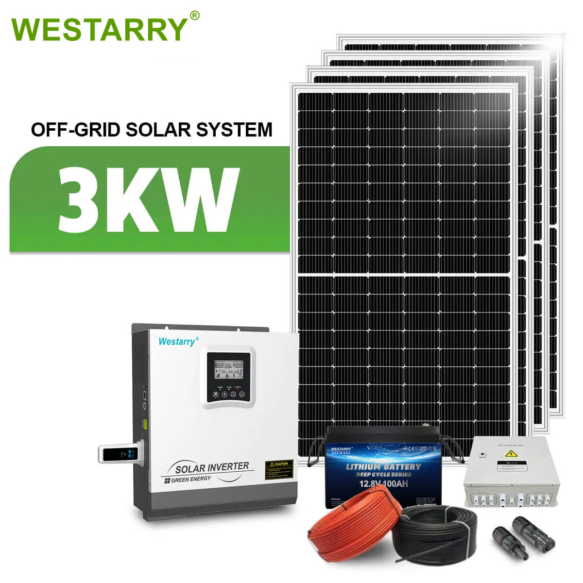 3KW Off Grid Solar Energy System 48V 3000W Home Use for Residential and Remote Areas Westarry