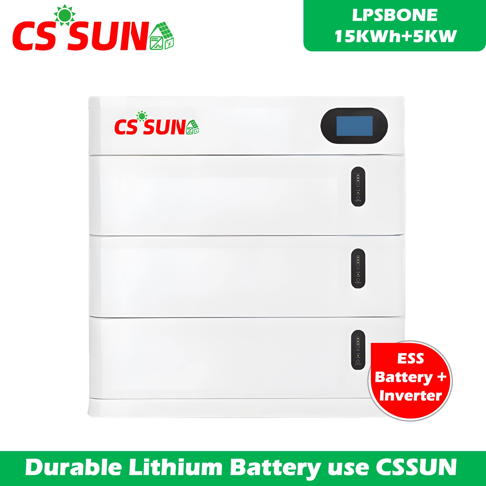 All-In-One ESS Stackable Brick (LiFePO4 Battery Pack + Inverter) 5KWH-25KWH Expandable Off-Grid/Backup Power Solution