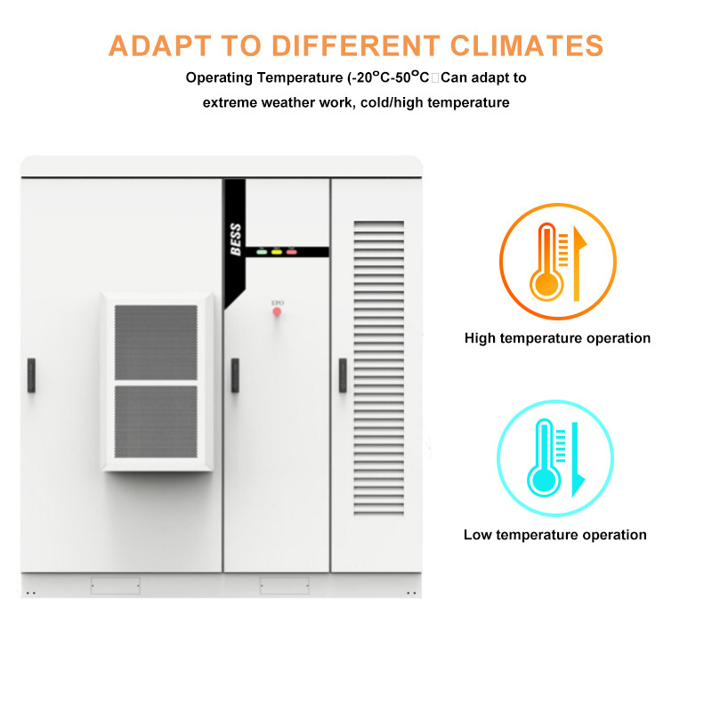 100kWh and 215kWh Energy Storage Solar Power Station LiFePO4 Battery High-Efficiency Outdoor Commercial Industrial Backup Power System