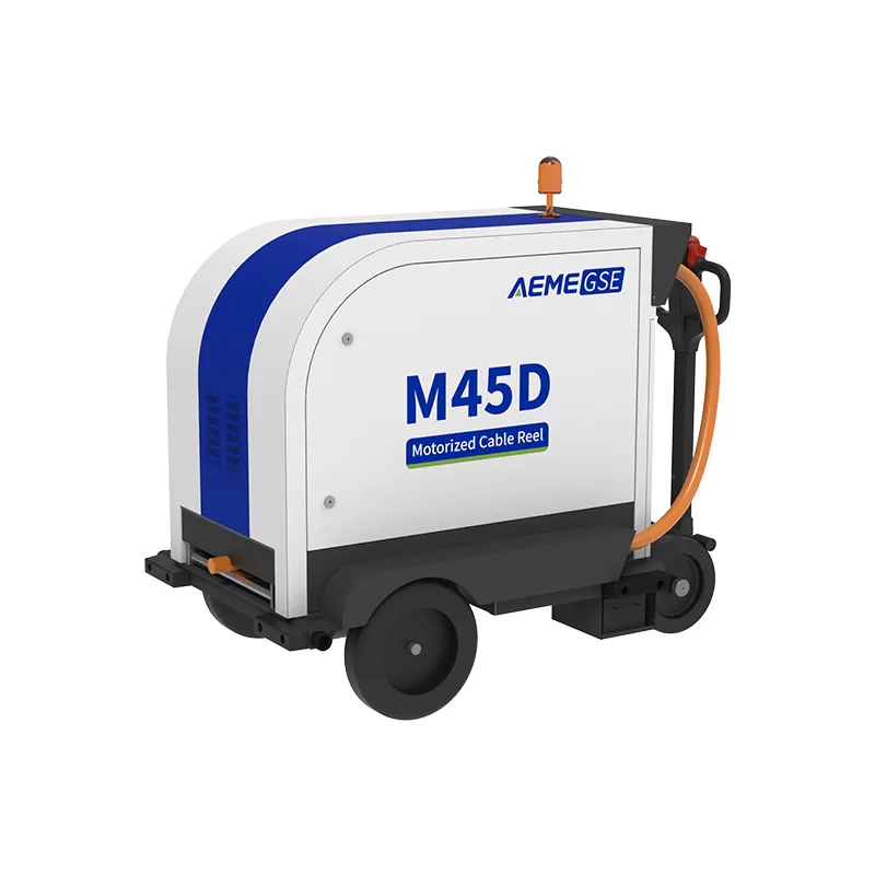 M45D Motorized Cable Reel 45-Meter Cable Double Drum for 400Hz Ground Power Units in Airport Applications