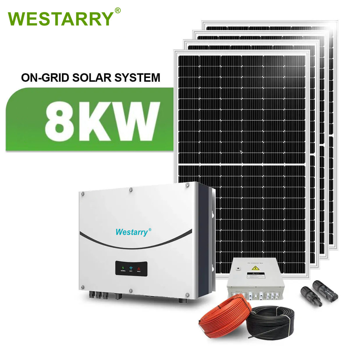 8kw On-grid Solar Power System 8000W Max Output for Home and Commercial Use Westarry