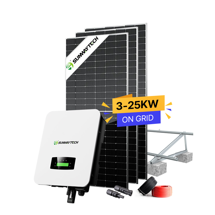 Sunway 3KW-25KW On-Grid Solar Power System Monocrystalline Silicon CE/TUV Certified for Residential and Commercial Use