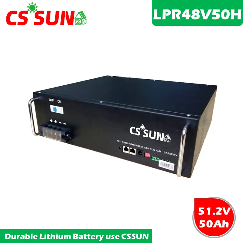 LPR48V100H 51.2V 100Ah LiFePO4 Battery Rack for Solar UPS Telecom Systems