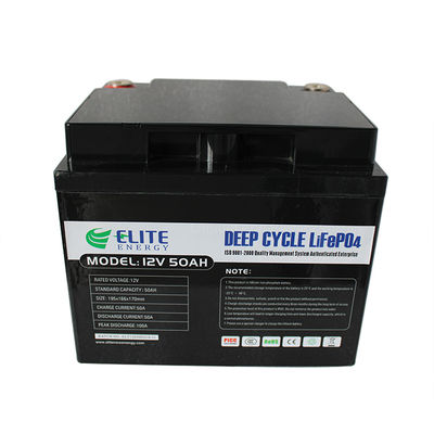 50Ah 12V LiFePO4 Battery High Cycle Life Solar Energy Storage System for RV Camping and LED Lighting