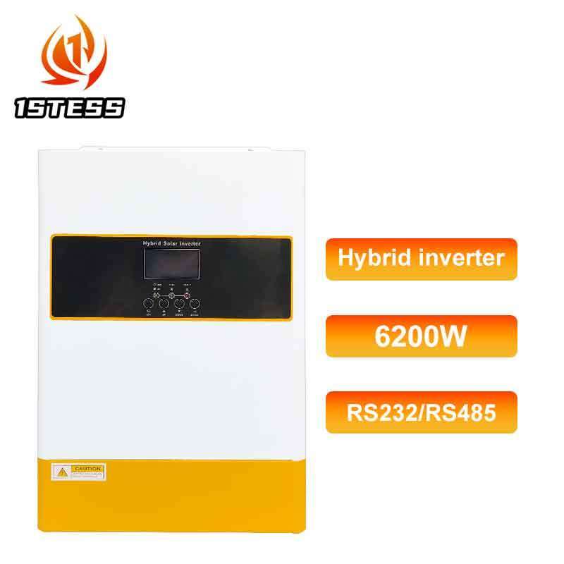 Single Phase 48V 6.2kw Hybrid Solar Inverter Pure Sine Wave MPPT Off Grid Solar Inverter with WiFi Control