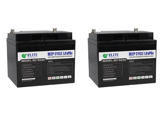 12V 50Ah Lithium Ion Battery Pack 4000 Cycles Time LiFePO4 Battery For ESS RV Caravan