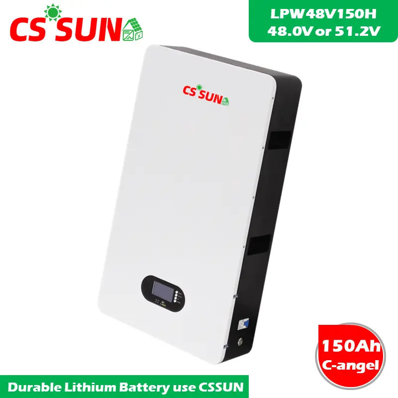 LPW48V150H 51.2V 150Ah LiFePO4 Power Wall Battery Long Cycle Life, High Energy Density for Solar Storage and Backup Power (CSSUN)