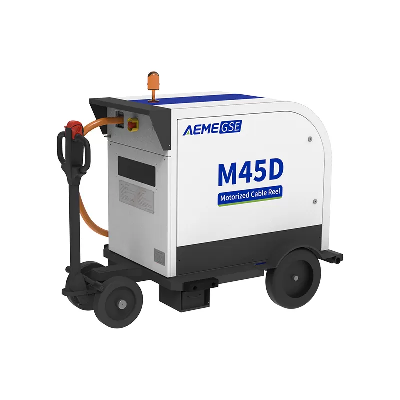 M45D Motorized Cable Reel 45-Meter Cable Double Drum for 400Hz Ground Power Units in Airport Applications