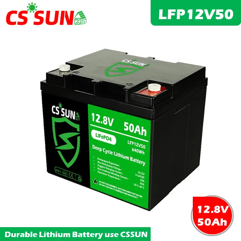 12V 7.0Ah Lithium Battery LiFePO4 80% DoD Long Cycle Life for Solar Wind RV Yacht CSSUN