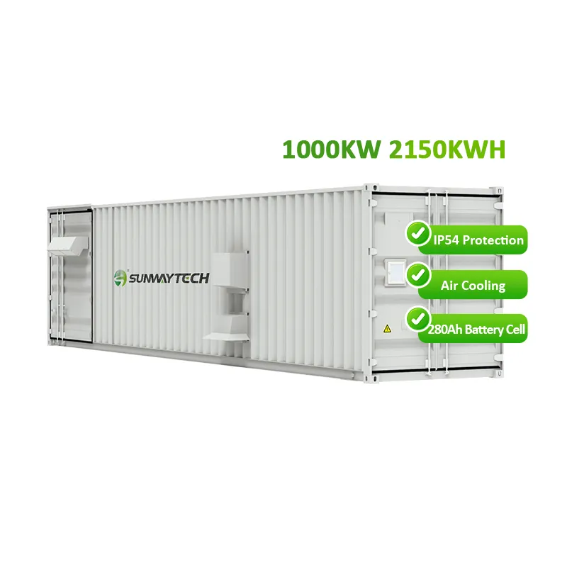 Sunway Intelligent Air Cooling 1000KW 2150KWH Outdoor Cabinet Energy Storage System LFP Battery, 2150kWh Capacity, IP54 Rated for Commercial and Industrial Applications