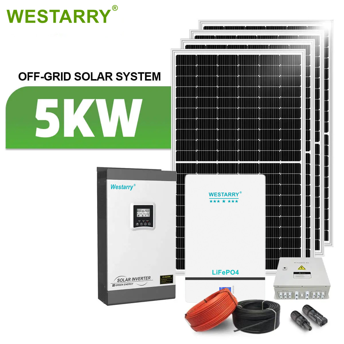 5kw Off Grid Solar System 5000W Max Power EU US Standard for Home and Commercial Use Westarry