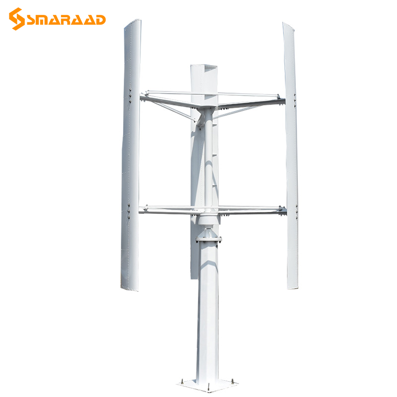 SMARAAD SH 1KW-50KW Vertical Axis Wind Turbine Low Noise & High Wind Resistance for Residential and Commercial Use
