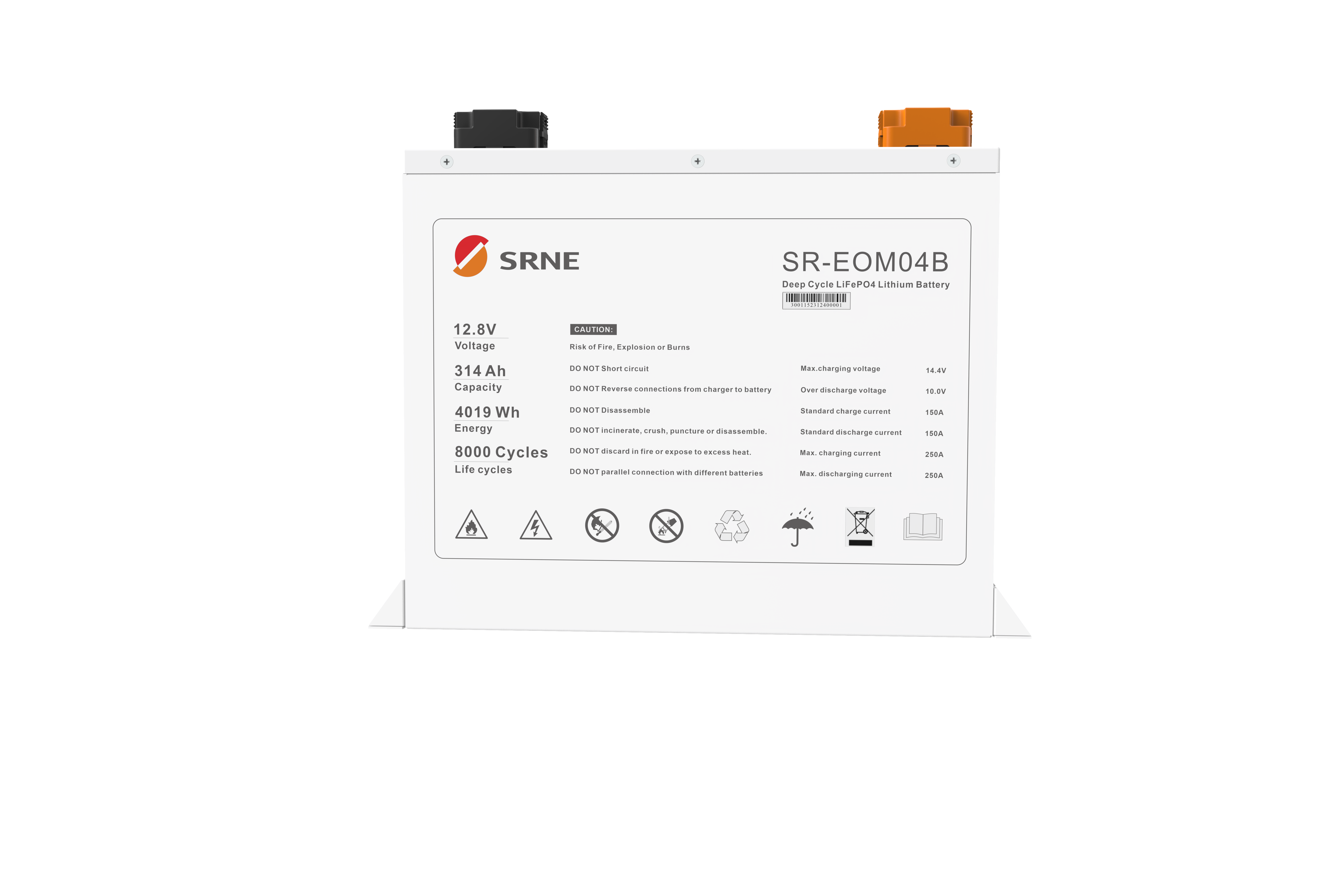 12.8v 314AH SR-EOM Lithium Battery Compact Design for Campervan and RV Off-Grid Power