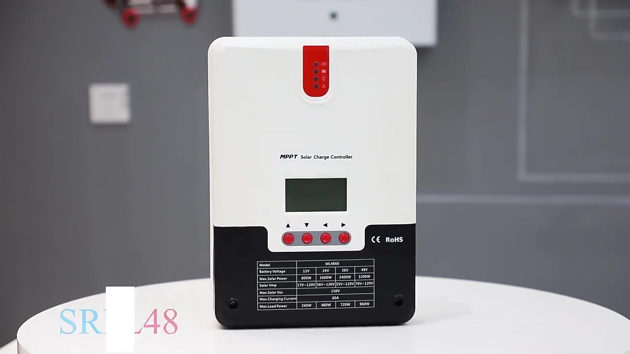 MPPT Solar Charge Controller ML4860 99.9% Efficiency LCD Display & LED Indicators for Off-Grid Solar Systems