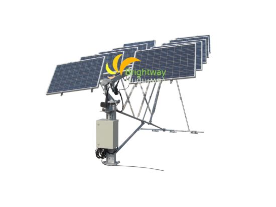 2.7kw Solar Tilt Single Tracker Structure One Axis Azimuth Tracking with 20% Higher Efficiency for Utility-Scale PV Plants