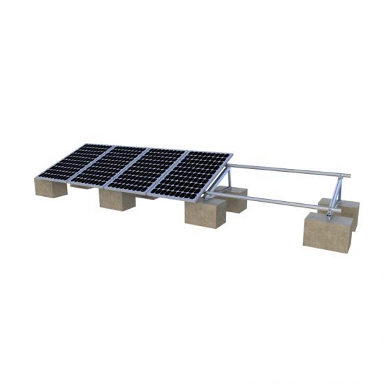 Flat Concrete Roof Mounting System Adjustable Aluminum 6005 & SS304 for Solar Panel Installation