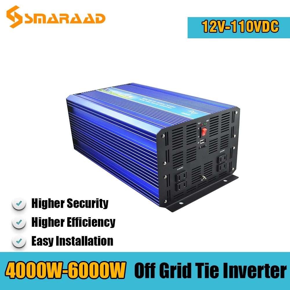 Off Grid Inverter 4000W-6000W Pure Sine Wave Solar Power Backup for Home and Industrial Use