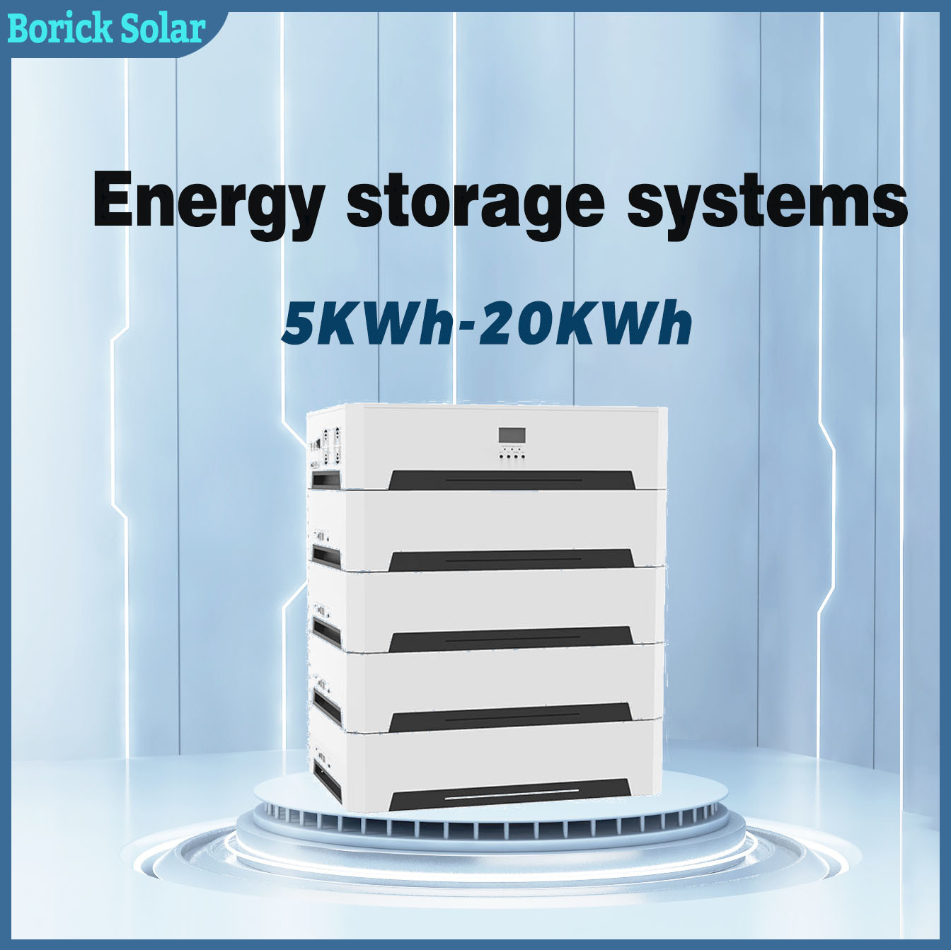 Residential Energy Storage System EOH series 5.12kWh 5KW Expandable Up to 4 Units for Home Solar Backup