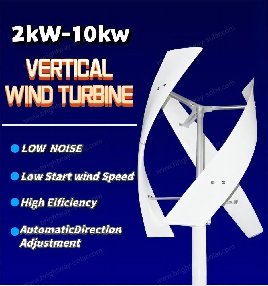 10kW Low Noise Vertical Windmill Generator Coreless Design for Residential and Commercial Power Supply Brightway