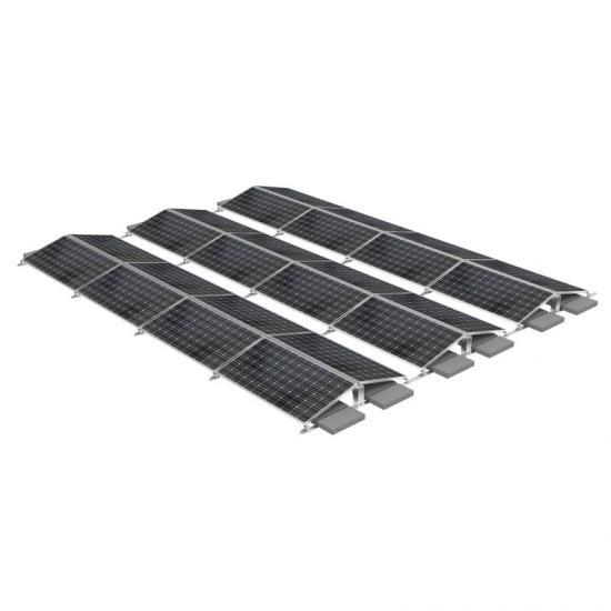 Non Penetration Ballasted Racking System for Solar Lightweight Durable Design for Flat Concrete Roofs YANGLIN