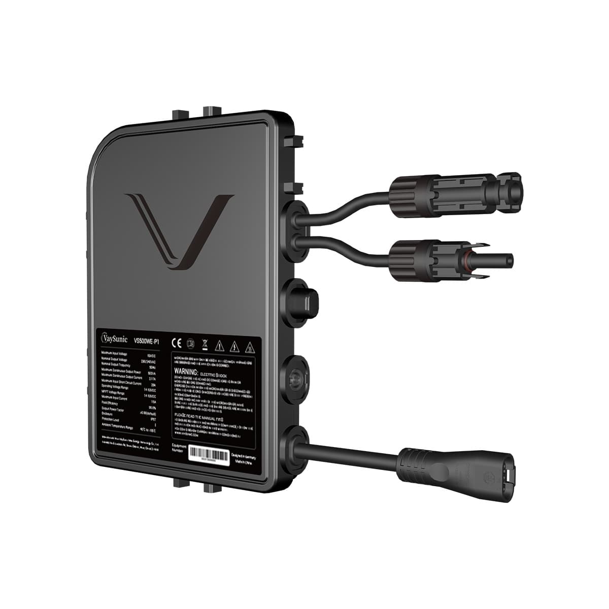 VS Series High-Power Microinverters with MC4 Connectors for Solar Energy Systems VaySunic