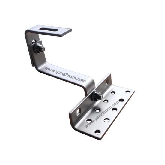 Stainless Steel 304 Adjustable Double Flat Tile Hook for Solar PV Mounting on Tile Roofs