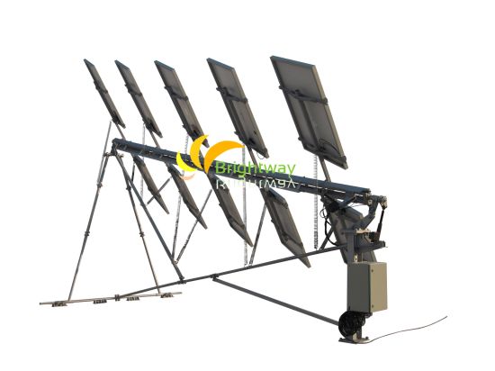 2.7kw Solar Tilt Single Tracker Structure One Axis Azimuth Tracking with 20% Higher Efficiency for Utility-Scale PV Plants