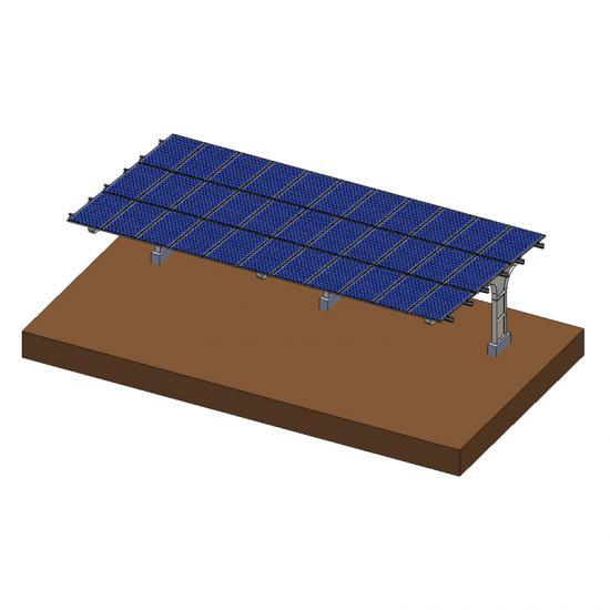 Galvanized Steel Residential Solar Carport Dual-Pole Support 1-4 Car Spaces YANGLIN
