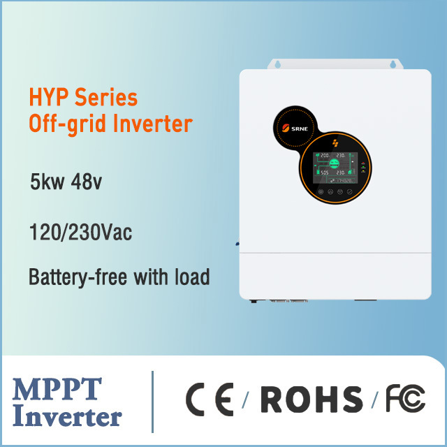 SRNE HYP4850S100-H 48v 5kw Built-in MPPT Hybrid Parallel Inverter Pure Sine Wave 10,000VA Output for Residential and Commercial Solar Energy Storage Systems