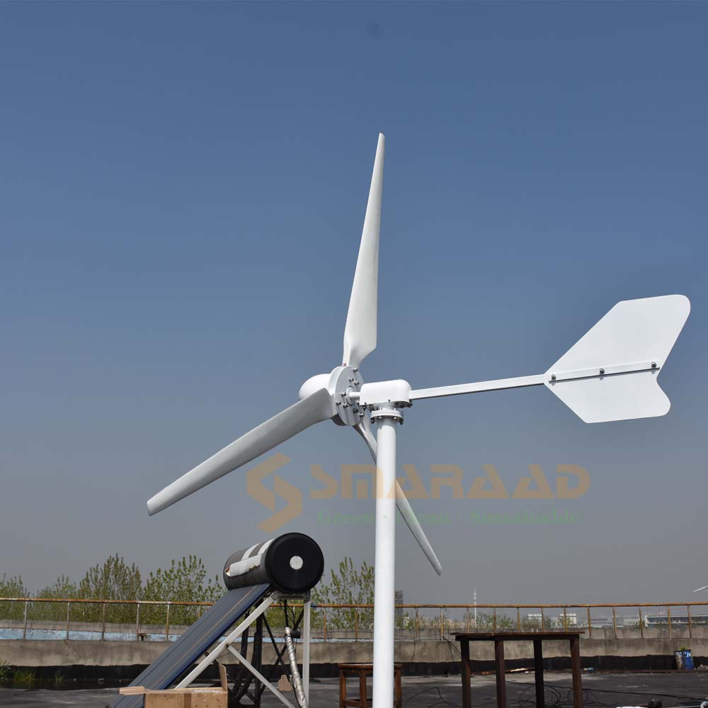 Horizontal Wind Turbine Generator 1000W-3000W Free Energy Output for Home Use Off-Grid Power System