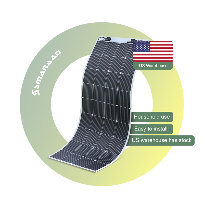 Flexible Solar Panels 200W Total Output High-Efficiency Monocrystalline Silicon for Outdoor Off-Grid Power SMARAAD