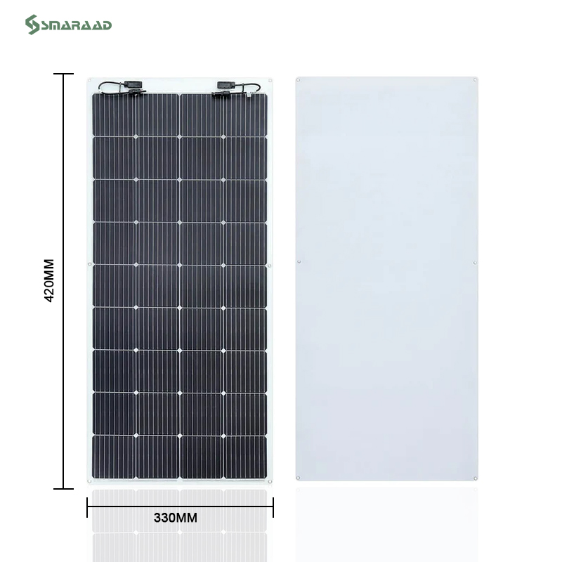 Flexible Solar Panels 200W Total Output High-Efficiency Monocrystalline Silicon for Outdoor Off-Grid Power SMARAAD