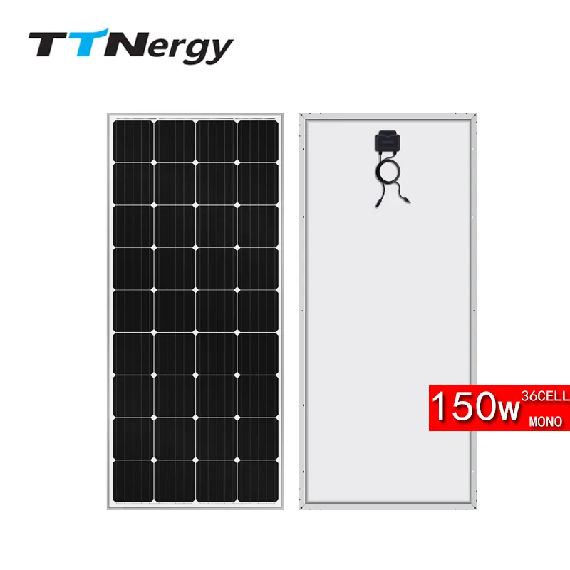 Monocrystalline Solar Panels 150W-160W High Efficiency PERC N-Type TOPCON for Residential and Commercial PV Systems