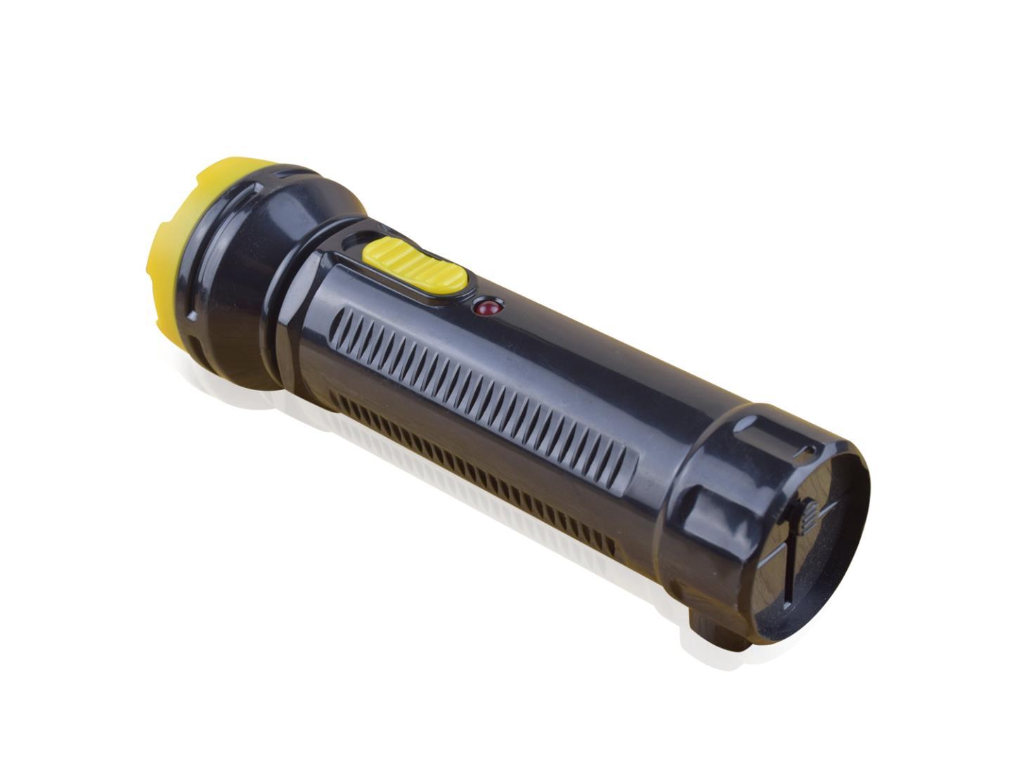 Solar Flashlight Single LED 0.5W 4V/0.2Ah Rechargeable Strong/Weak Light for Outdoor Emergency Lighting