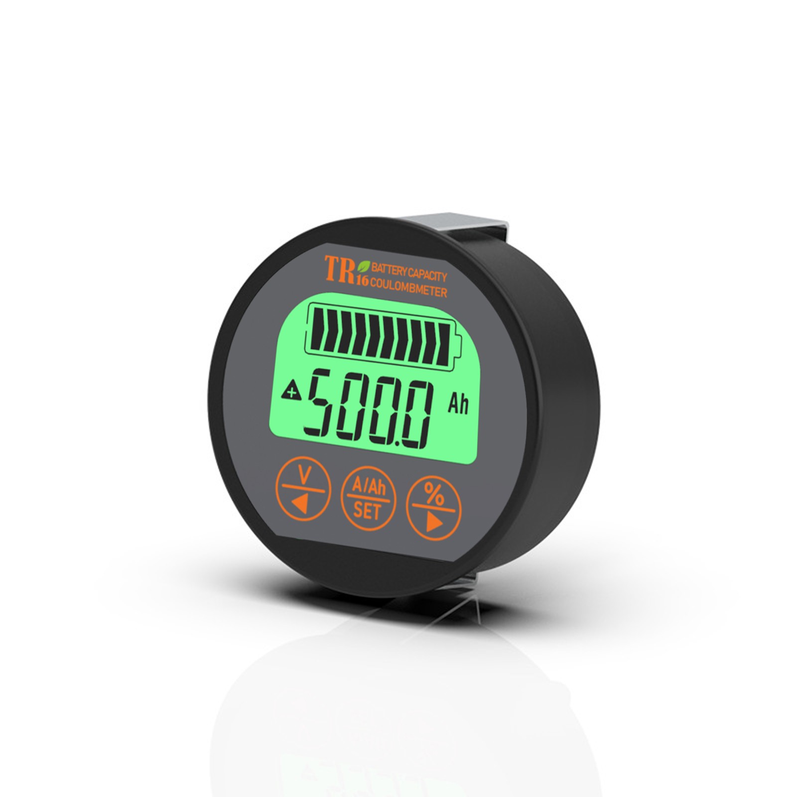 TR16 Battery Capacity Indicator LCD 8V-120V 50A-800A Coulomb Meter for Solar Energy and EV Systems