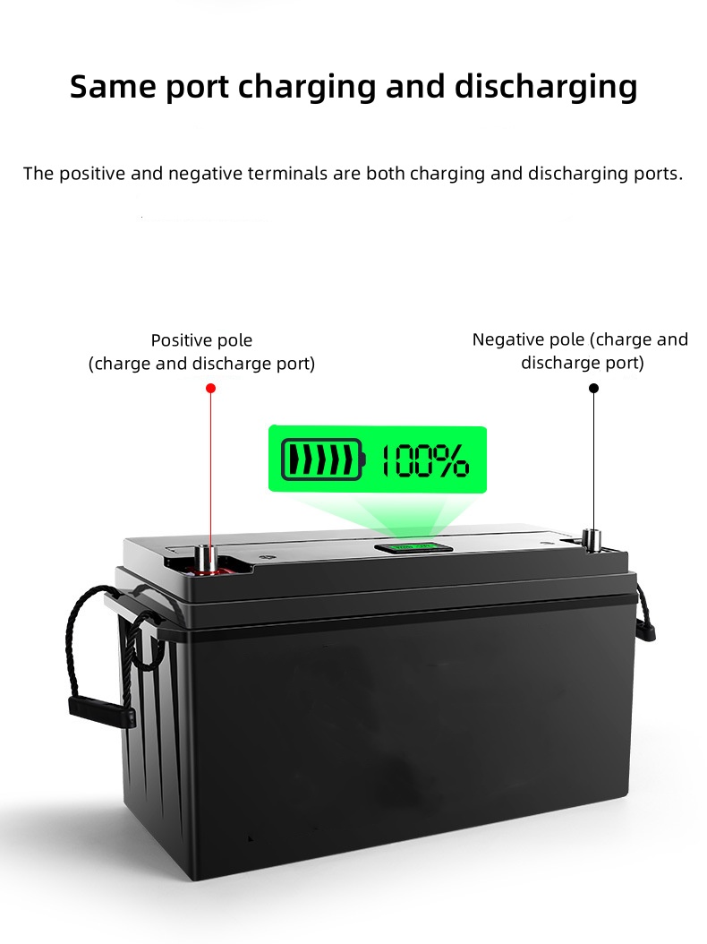 Lithium Battery 12V 24V 100Ah-400Ah Large Capacity Solar Energy Storage Emergency Power Supply
