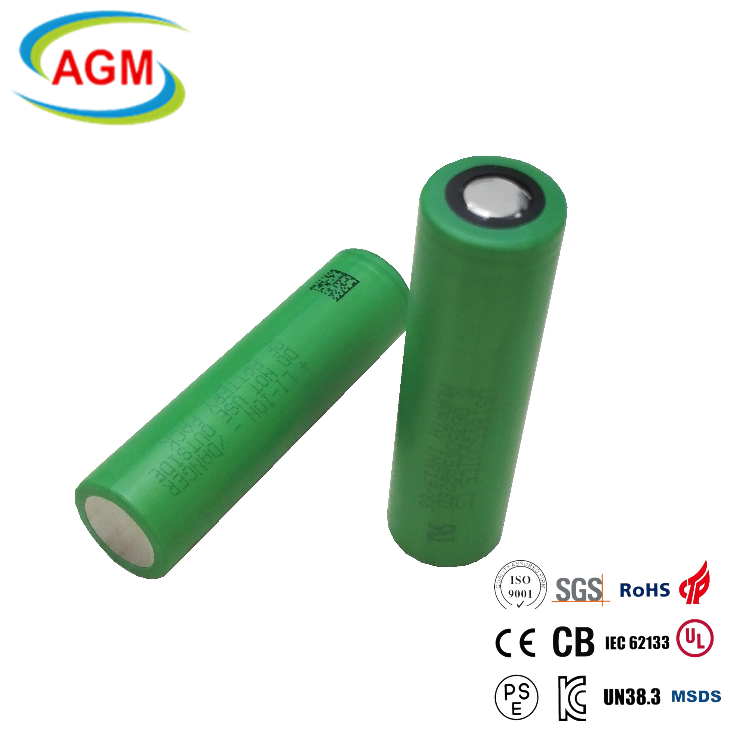 LIR18650P 2600mAh 3.7V High Capacity Power Battery Cell for E-Bike, Power Tools, Solar Lighting AGM