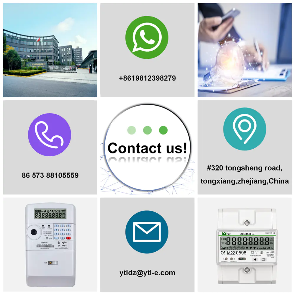 YTL DEM1E DIN Rail Single Phase 1W Smart Meter with Pulse Output 1000imp/kWh for Household and EV Charging China