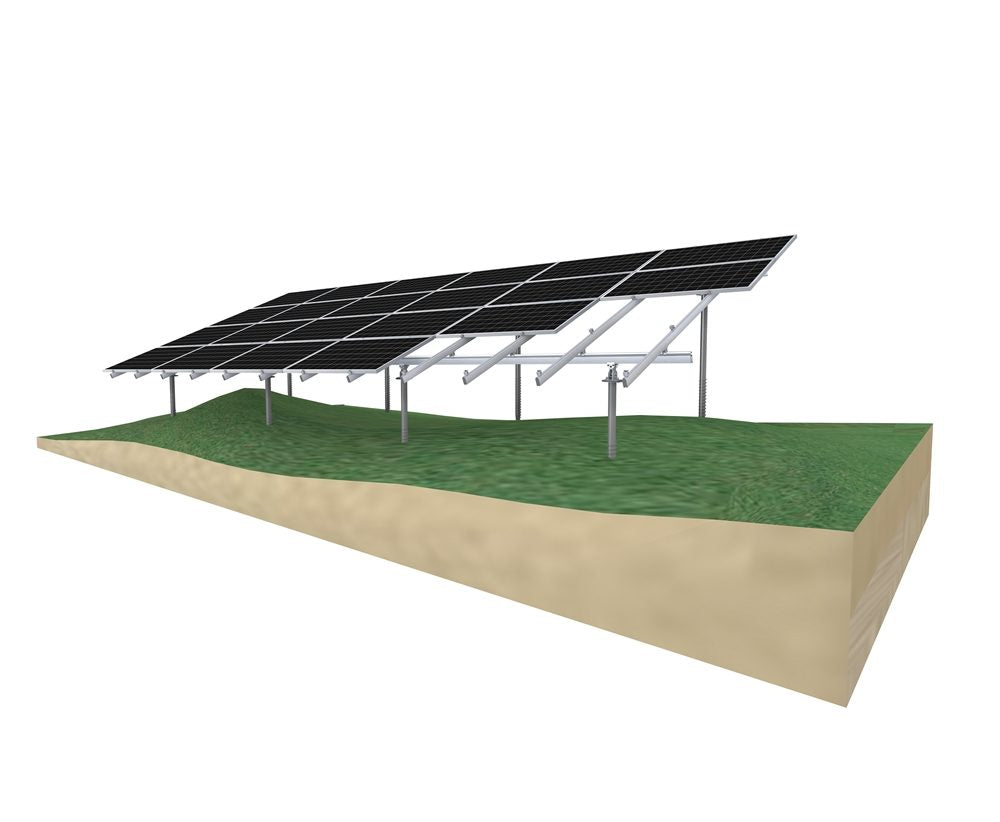 Slope Mountain Ground Solar Mounting System Durable Anti-Corrosion Design for Uneven Terrain Installations