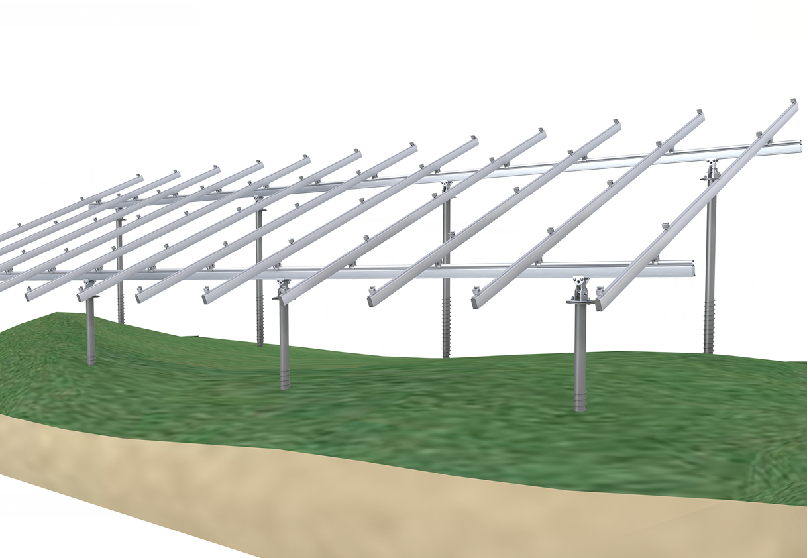 Slope Mountain Ground Solar Mounting System Durable Anti-Corrosion Design for Uneven Terrain Installations