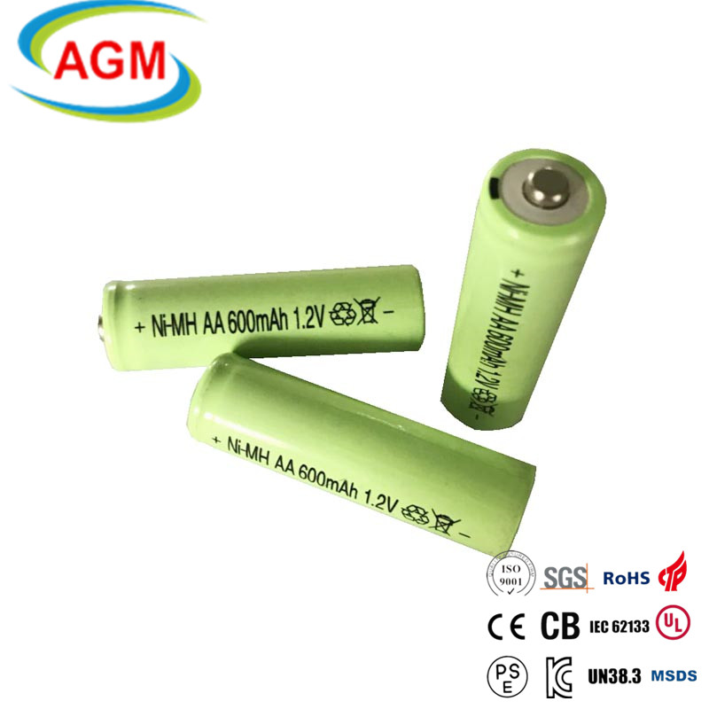 Ni-MH AAA 600mAh 1.2V Rechargeable Battery High-Cycle Life for Consumer Electronics and Power Tools Angle