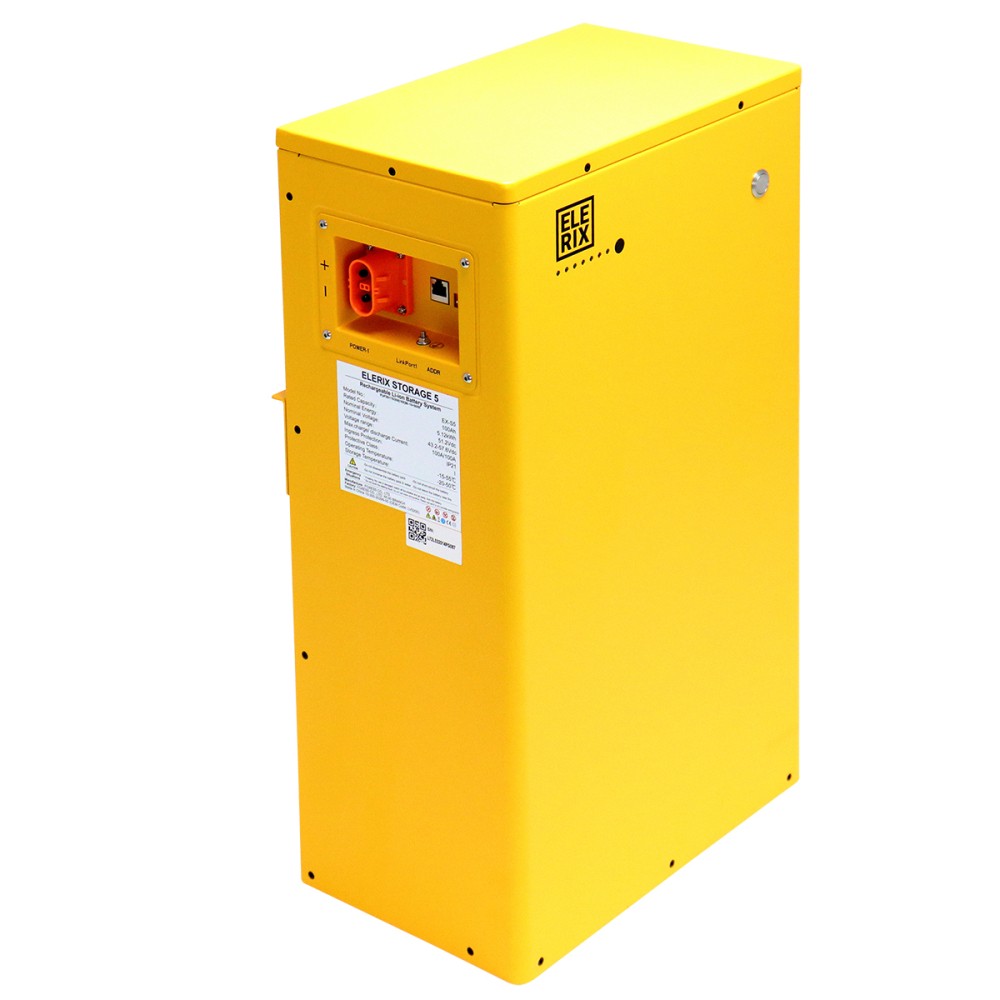 ELERIX Energy Storage 5.2kWh, EX-S5 LiFePO4 Battery 48V 5kW for Home and Commercial Backup Power
