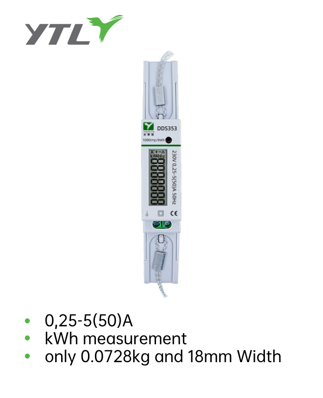 YTL DDS353 50A DIN Rail MID Approved Energy Meter Single Phase kWh Measurement Sub-metering System YTL