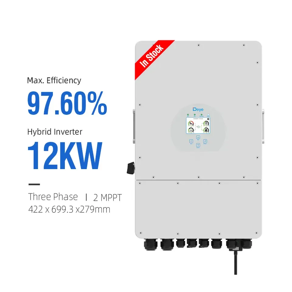 Deye SUN-12K-SG04LP3-EU Hybrid Solar Inverter 12kW 48V 3-Phase MPPT for Residential and Commercial Solar Energy Systems