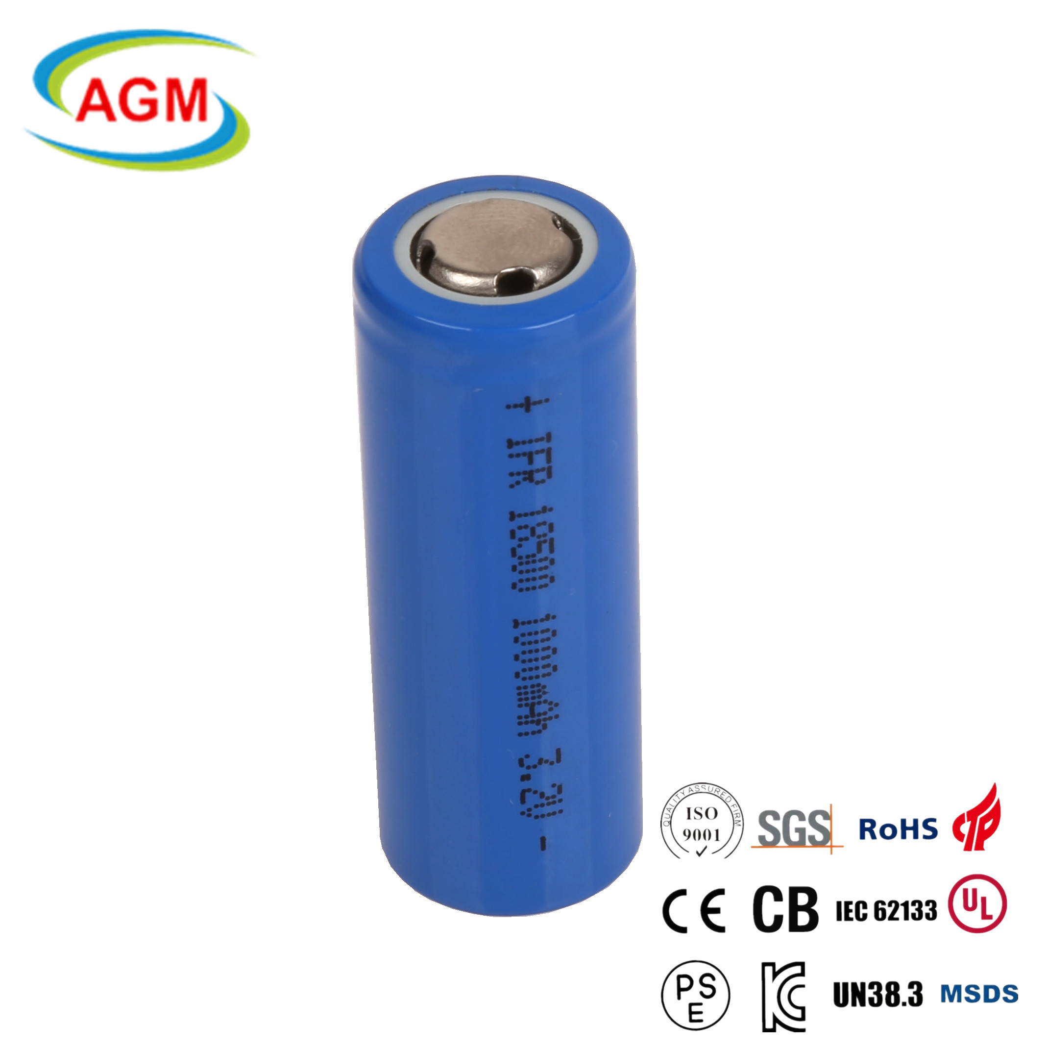 IFR 18500 1000mAh 3.2V LiFePO4 Battery High-Capacity Long-Life Rechargeable Cell for Solar Energy, E-Bike, Power Tools AGM