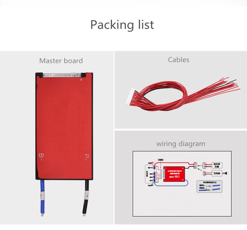 BMS 3S 12V 10A-60A with Balance Protection for 3.7V Li-ion Battery Pack Deligreen