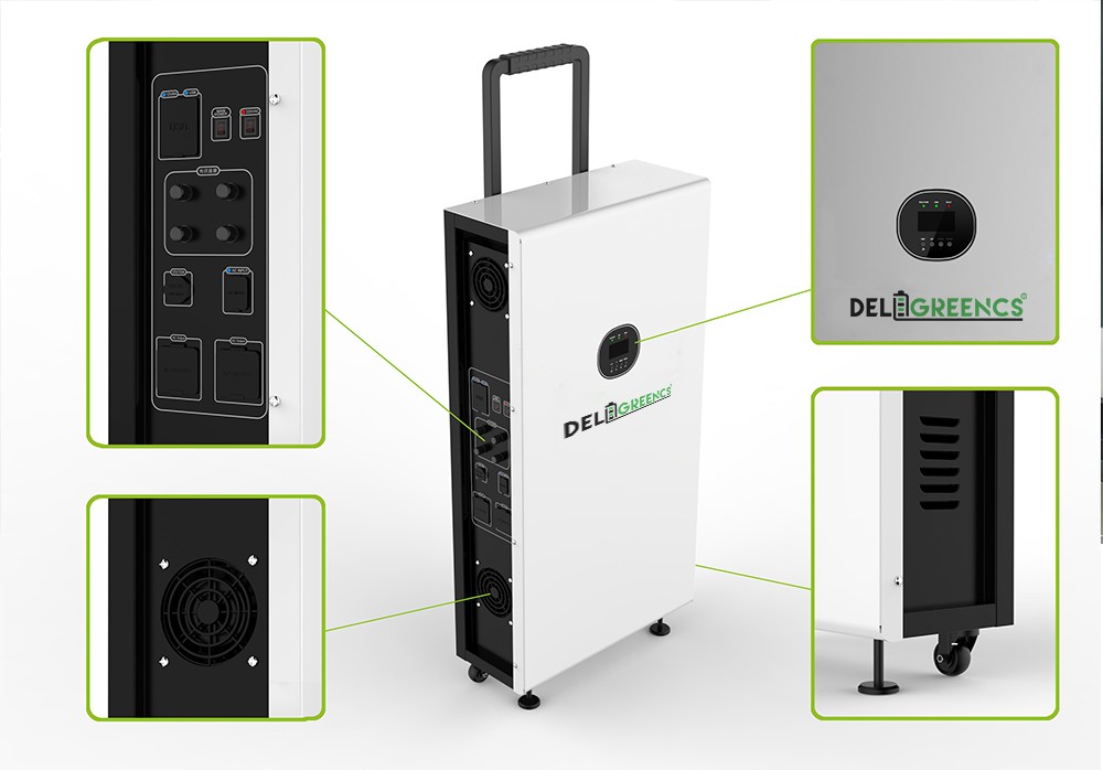 Energy Solar Power Supply 5KW 9.6KWH LiFePO4 All-in-One Fast Shipping for Home & Outdoor Use Deligreen