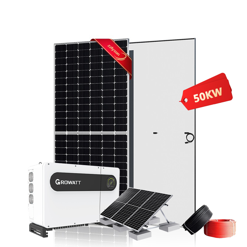 Solar Power Generator Station 50KW-110KW On-Grid System for Commercial Use with Growatt Inverter