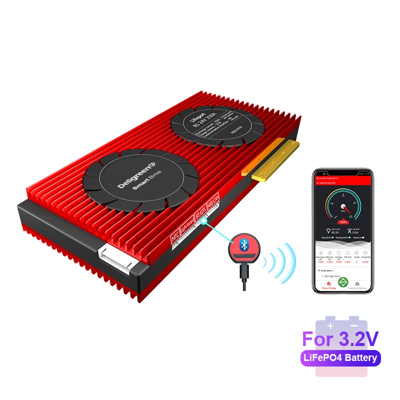 Smart BMS 8S 150A 200A 250A for LiFePO4 Battery Bluetooth Enabled Real-Time Monitoring for Solar Energy Storage Systems